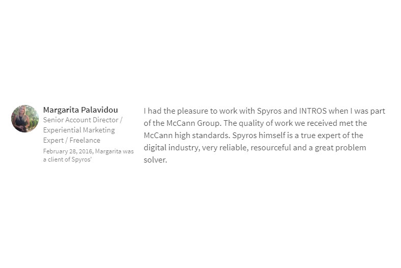 Margarita Palavidou Senior Account Director / Experiential Marketing Expert / Freelance